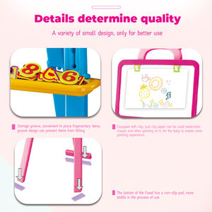 Set de <span class=keywords><strong>peinture</strong></span> et d'apprentissage à la <span class=keywords><strong>peinture</strong></span>, outils d'écriture multifonctionnels, <span class=keywords><strong>tableau</strong></span> blanc Double face, planche à dessin magnétique, jouet pour enfants, 10 pièces - Product Image 5