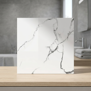 Baldosas de Porcelana con Aspecto de Mármol Estatuario Clásico, 600x600mm, Pulido, Serie para Sala de Estar - Product Image 3