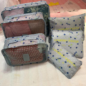 6 pièces organisateur de voyage sacs de rangement Portable valises de voyage organisateur sac de voyage pour femmes organisateur de bagages vêtements chaussures sac - Product Image 6