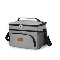 Sac isotherme transfrontalier pour le déjeuner, maintien chaud/froid, conception en feuille d'aluminium épaissie, grande capacité, sac de glace portable pour l'extérieur