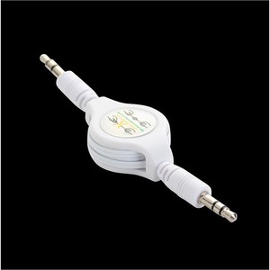 สายสัญญาณเสียง Aux 3.5 มม. ชายต่อชาย สำหรับรถยนต์ แบบใช้ซ้ำได้ สีขาว - Product Image 5