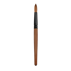 Pinceau à ongles en acrylique avec manche en bois brun, design simple, tailles personnalisées pour la poudre acrylique et la manucure - Product Image 3