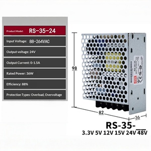 Fuente de Alimentación Conmutada Industrial MeanWell RS-35-48 de 35W 48V de Salida Única AC/DC, Sin Ventilador, Alta Eficiencia, 3 Años de Garantía, CE <span class=keywords><strong>CB</strong></span> - Product Image 2