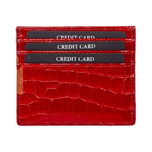 Tarjetero de Cuero de Cocodrilo con Bloqueo RFID, Ultra Delgado, con Clip, para Tarjetas de Crédito e Identificación, Personalizable con Logotipo - Product Image 3