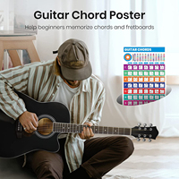 Gitar Akustik 41 Inci Bodi Mahoni Leher Maple Fretboard Rosewood 6 Senar Perlengkapan Pemula Dengan Kotak Tuner Pick