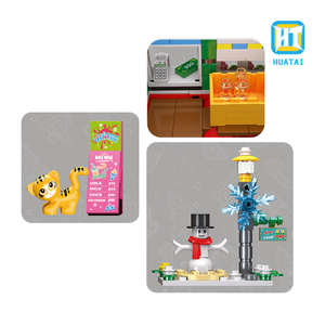 312-315 moderno DIY PVC modelo juegos de juguetes creativo Mini autobús bebida y ciudad transporte-edificios temáticos pequeño edificio 6 + cartón - Product Image 3