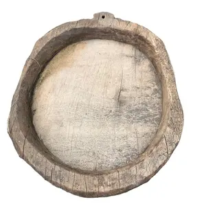 Antike runde recycelte alte Massivholz tablett Deko Aufbewahrung platte Retro Wohnzimmer Tee tisch Obst teller Ornamente