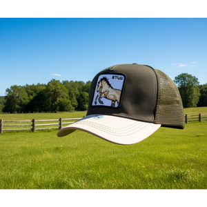 Casquette Trucker Bonnie 6 Panneaux en Maille Réglable avec Broderie Motif Cheval Unisexe Décontractée Printemps-Été pour Adulte - Product Image 2