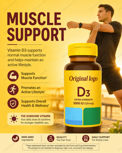 Cápsulas de Vitamina D3 en Gel Suave, Marca Privada, para Apoyo Inmunológico y Óseo, OEM, ODM, Venta al Por Mayor, Suministro de Fábrica con Certificación GMP - Product Image 5