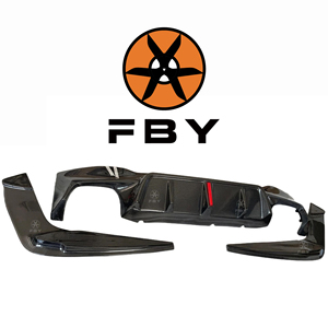 Led sợi Carbon 3D phong cách phía sau Bumper Lip cho BMW 5 Series <span class=keywords><strong>G30</strong></span> F90 M5 2020 + sợi carbon khuếch tán cơ thể Kit - Product Image 4