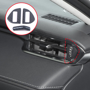 Patch de sortie d'air avant en acier inoxydable et fibre de carbone, accessoires de décoration intérieure de voiture pour Toyota Harrier <span class=keywords><strong>2022</strong></span> - Product Image 3