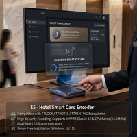 Codificador de Tarjetas de Hotel Modelo E5 de Último Diseño con Puerto USB para Conexión a Ordenador