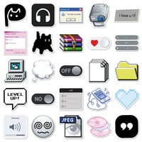 Autocollants imperméables en Pvc avec émoticônes Internet, 50 pièces, pour tasse d'eau, ordinateur portable, table, trousse à crayons, réfrigérateur, table et livres
