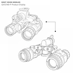 Visore Notturno Binoculare QCNV QVS3140-P con Tubo Intensificatore d'Immagine Mx10160 Gen3 per Pattugliamento, Osservazione e Caccia all'Aperto - Product Image 5