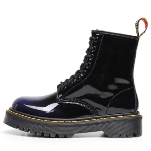Bottes mi-mollet à plateforme pour femmes, grande taille, en <span class=keywords><strong>cuir</strong></span> de vache véritable, chaussures épaisses pour femmes, bottines mi-mollet style universitaire - Product Image 2