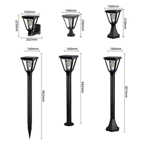 Lampu Taman Tenaga Surya BARU Lampu Luar Ruangan Tenaga Surya Tahan Air Lampu Gerbang Rumput Sensor Cahaya Dekorasi Halaman Lampu Pilar Atmosfer