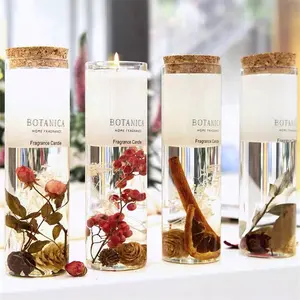 Pots de bougie de décoration intérieure Bougie parfumée de luxe Pot en verre transparent Bougies au design unique