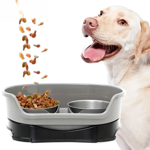 Nouveau bol <span class=keywords><strong>pour</strong></span> <span class=keywords><strong>chien</strong></span> <span class=keywords><strong>Anti</strong></span>-<span class=keywords><strong>débordement</strong></span> sans <span class=keywords><strong>débordement</strong></span> support de bol de nourriture <span class=keywords><strong>pour</strong></span> <span class=keywords><strong>chien</strong></span> ensemble de bol de nourriture et d'eau en acier inoxydable - Product Image 3