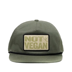 Casquette à visière plate à 5 panneaux avec logo personnalisé OEM, snapback en coton avec patch tissé - Product Image 3