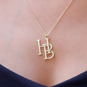 Nuova Collana con Ciondolo a Catena in Acciaio Inossidabile Dorato con Lettere A-Z, <span class=keywords><strong>per</strong></span> Amanti e Amici, Unisex, Regalo di Natale - Product Image 1