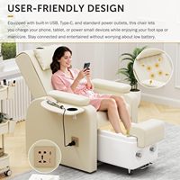 Sillón de Pedicura Eléctrico Reclinable Profesional de Lujo Moderno para Salón de Belleza, Spa de Manicura y Pedicura en Venta