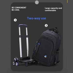 High Quality Durable Men Travel Rolling <strong>Backpack</strong> Boys 6 <strong>Wheel</strong> Trolley School Bags Student Wheeled <strong>Backpack</strong> Teen Trolley <strong>Backpack</strong> - Product Image 2