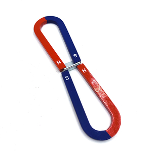 Aimant éducatif Alnico marqué <span class=keywords><strong>N</strong></span> S, aimant fer à cheval peint en rouge et bleu pour les expériences de physique scolaire et les aides pédagogiques - Product Image 5