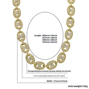 Collar de nariz de cerdo estilo hip-hop transfronterizo, joyería europea y americana, pulsera cubana unisex con diseño de grano de café, de hierro y piedra natural, éxito de ventas - Product Image 4