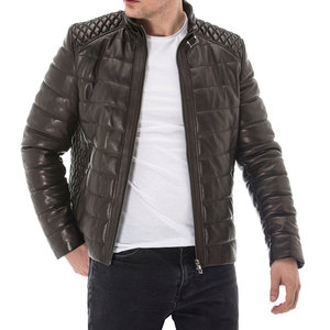 High Quality <b>Winter</b> <b>Leather</b> <b>Jacket</b> with Stand Collar Professional Manufactured Men Stylish New Arrivals <b>Leather</b> <b>Jacket</b> with Logo - Product Image 1
