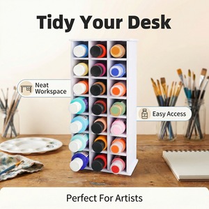 <b>Storage</b> <b>Box</b> With Compartments Rectangle Open Top For Paint Art Craft Organizing <b>Drawer</b> Bin 20 Compartment Design - Product Image 3