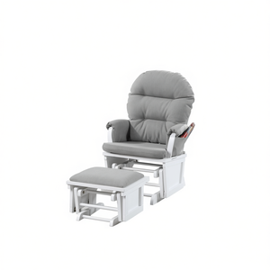 Sillón Reclinable Madison Blanco con Reposapiés, Mueble de Salón de Estilo Contemporáneo con Estructura de Madera y Respaldo Acolchado - Product Image 1