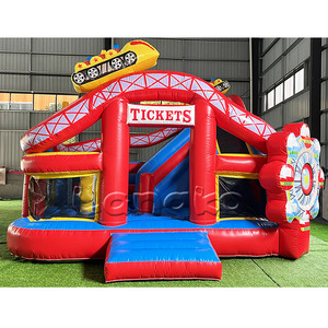 Castillo Inflable Comercial Hpfburg de PVC con Tobogán, Diseño Vaquero Occidental, para Fiestas - Product Image 3