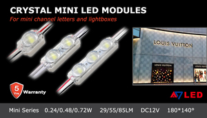 Super <b>Mini</b> 12V <b>LED</b> Module SMD 2835 3 <b>LEDs</b> Injection <b>LED</b> Modules with Lens for Tiny Advertising Channel Letters Sign - Product Image 3