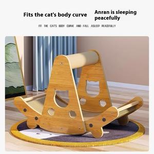 Pohon kucing Modern goresan tahan aus vertikal Sisal bola cakar penggiling kertas bergelombang fitur anti-sofa kucing pohon - Product Image 5