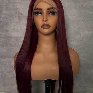Perruque frontale en cheveux humains 100 % naturels, demi-perruque en dentelle, vente en gros - Product Image 4