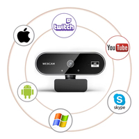 Kamera Web USB 2K Auto Focus Smart HD Plug and Play untuk Konferensi Video dan Siaran Langsung Tersedia