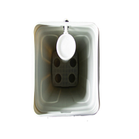 Réservoir de saumure carré Extrepure 70L en PE avec couvercle hermétique, réservoir de sel pour système adoucisseur d'eau, équipement de traitement de l'eau pour usine