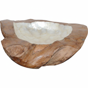 ชามเสิร์ฟทำจากไม้ทันสมัยรูปทรงหนึ่งเหมาะสำหรับเสิร์ฟถั่วและผลไม้เหมาะสำหรับตกแต่งบ้านและรับประทานอาหาร - Product Image 1