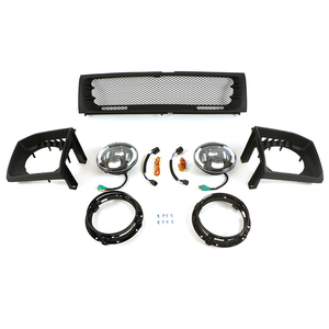 Grille avant de voiture noire en ABS modifié de pièces automobiles avec barre lumineuse à LED adaptée pour PAJERO <span class=keywords><strong>V33</strong></span> V43 V31 V32 - Product Image 1