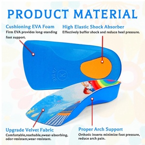 EVA Children's Arch Support <b>Insoles</b> Half Cushion Flat Feet Correction Orthopedic Durable Shock Absorption <b>Comfort</b> Shoe <b>Insoles</b> - Product Image 3