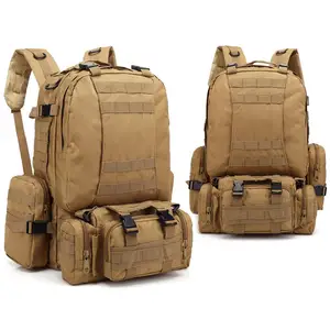 Mannen Buiten Grote Capaciteit 3 In 1 Rugzak Set Assault Pack Tas Rugzak Molle Systeem Camping Camouflage Tactische Rugzak Tas