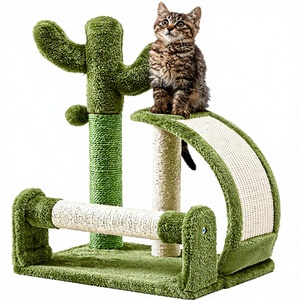 Juguete de lujo moderno para gatos Polygon de 23.4 pulgadas, interactivo, de cartón, con pista de bolas, doble sisal, clásico, de 2 niveles, gran espacio, para colgar en interiores - Product Image 2
