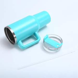 Custom Logo Music Store <b>40oz</b> Powder Coated Men Wholesale Bulk Stainless Steel <b>Tumbler</b> <b>with</b> Flexible <b>Handle</b> for Laser Engraving - Product Image 3