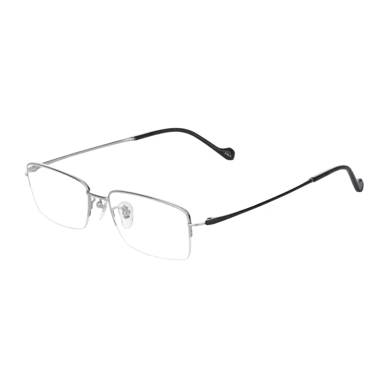 Hot sale half frame titanium glasses frames optical eyeglasses frames