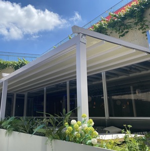 Toit à lames motorisé en métal pour jardin, écran de protection extérieur, pergola en aluminium - Product Image 2