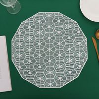 Douze ciel étoilé PVC feuille d'or napperon et dessous de verre ensemble résistant à la chaleur Table à manger tapis nouveau en Stock fournitures pour la maison