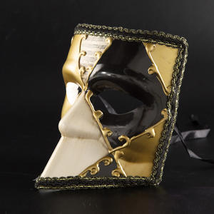 หน้ากากฮาเรควินเวนิสแบบยูนิเซ็กซ์ HLC ODM สำหรับงานเต้นรำสวมหน้ากาก ปิดเต็มหน้า หน้ากากเวเนต์ สำหรับงานฮาโลวีน งานคาร์นิวัลโคลอมเบีย ผู้ผลิตหน้ากากสำหรับงานปาร์ตี้ - Product Image 3