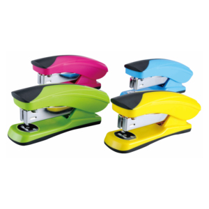 M & G Colorful 24 / 6 Metal Stapler Durable Vivid Dual Color Injection Rubber Grip PVC Box For Students School Stationery