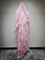 Robe longue élégante et scintillante en tissu coloré 2026, Abaya pour femme, robe midi avec double couche, style Abaya, vêtements féminins tendance