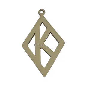 金银字母K镂空饰品制作配件定制设计不锈钢博爱俱乐部标志标签魅力吊坠